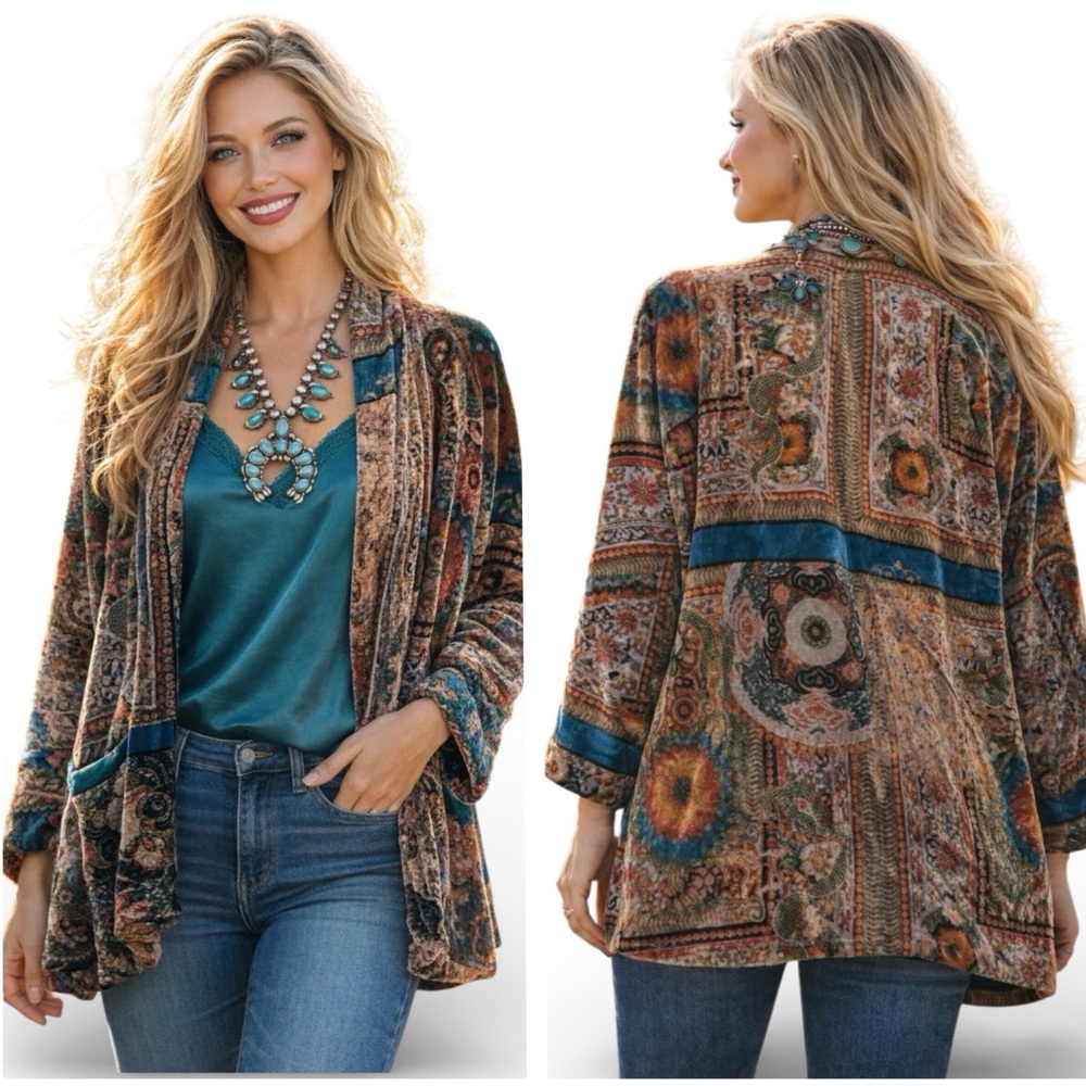Johnny Was Dragonia velvet jacket (reversable)  NWT RARE